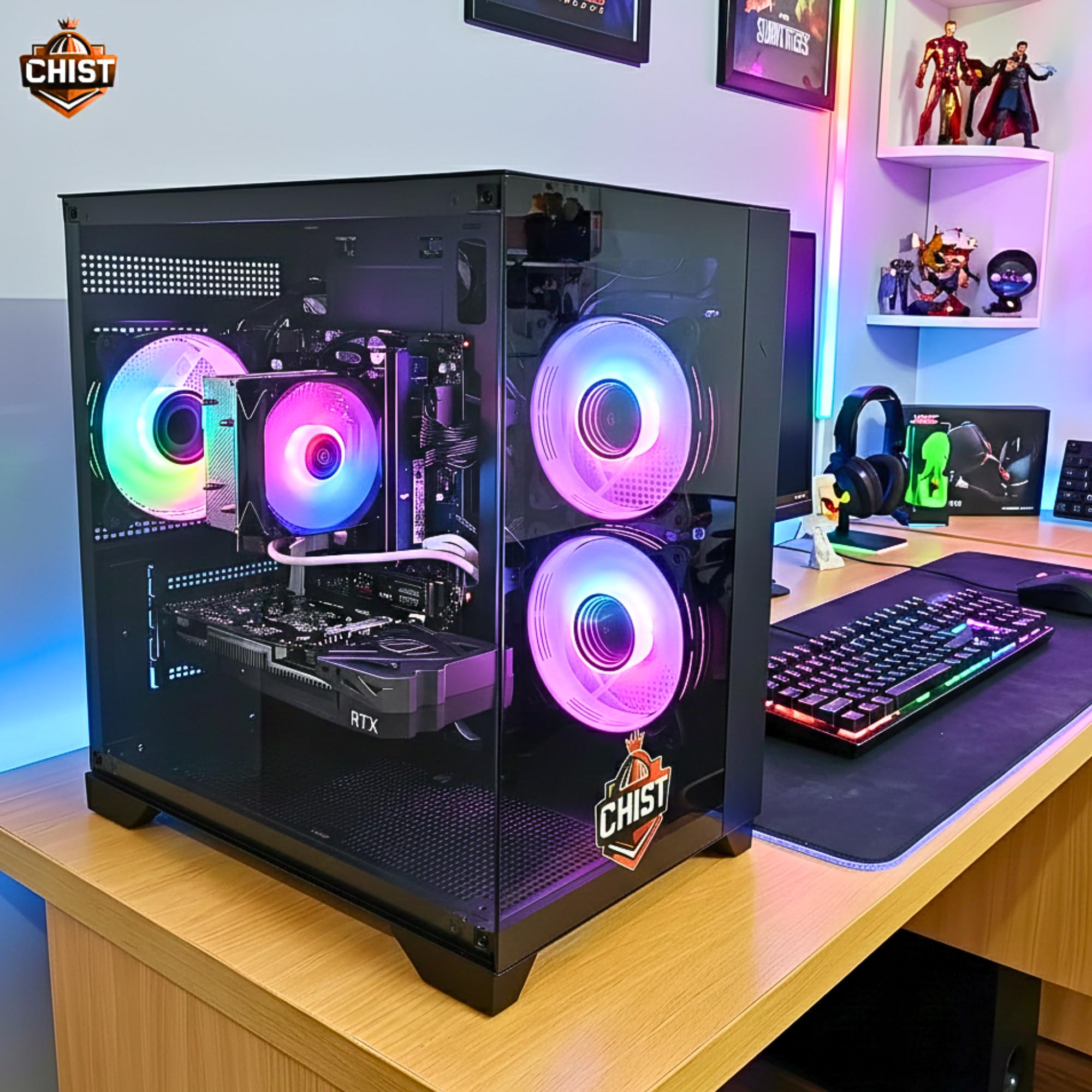 CHIST I7 Gaming Pc (Core i7 6700 Processor/16GB Ram/RX 580 8GB